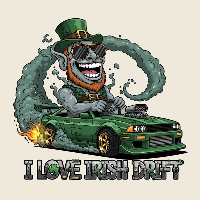 St. Patrick's Day Stunt Drifting Design