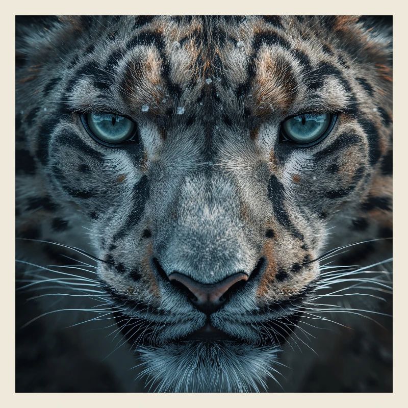 Frosty Leopard Portrait