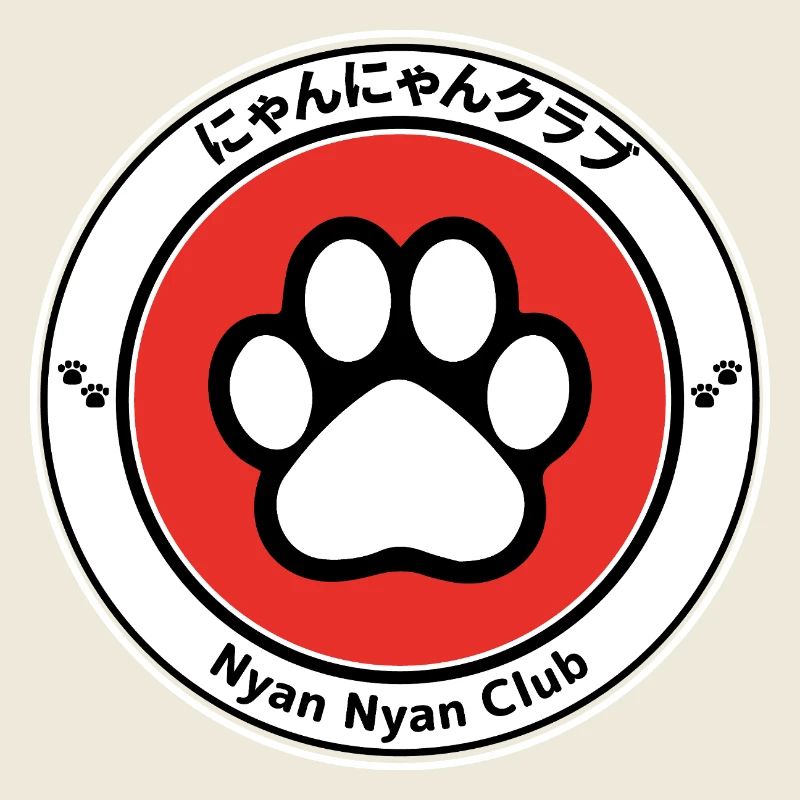 Conception de logo Nyan patte de chat mignon