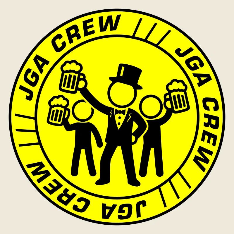 Conception de logo d’équipage d’enterrement de vie de garçon