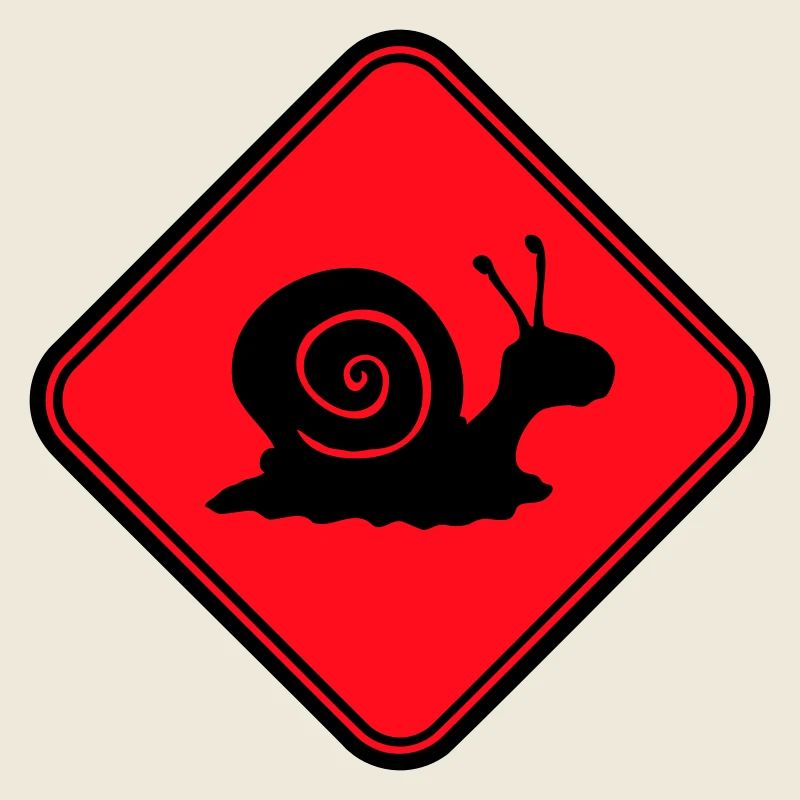 Snail Danger Caution Sign Warning