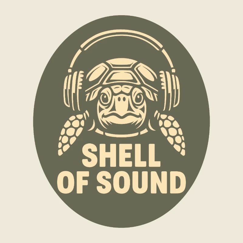Turtle mit Kopfhörer