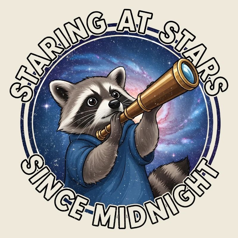 Raton laveur de l’espace avec télescope