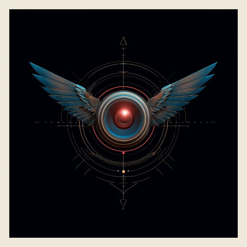 Futuristisches Winged Emblem – Techno Vision