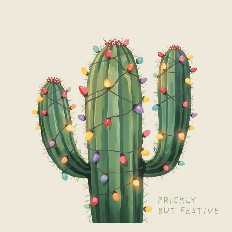 Weihnachtskaktus – Prickly but Festive