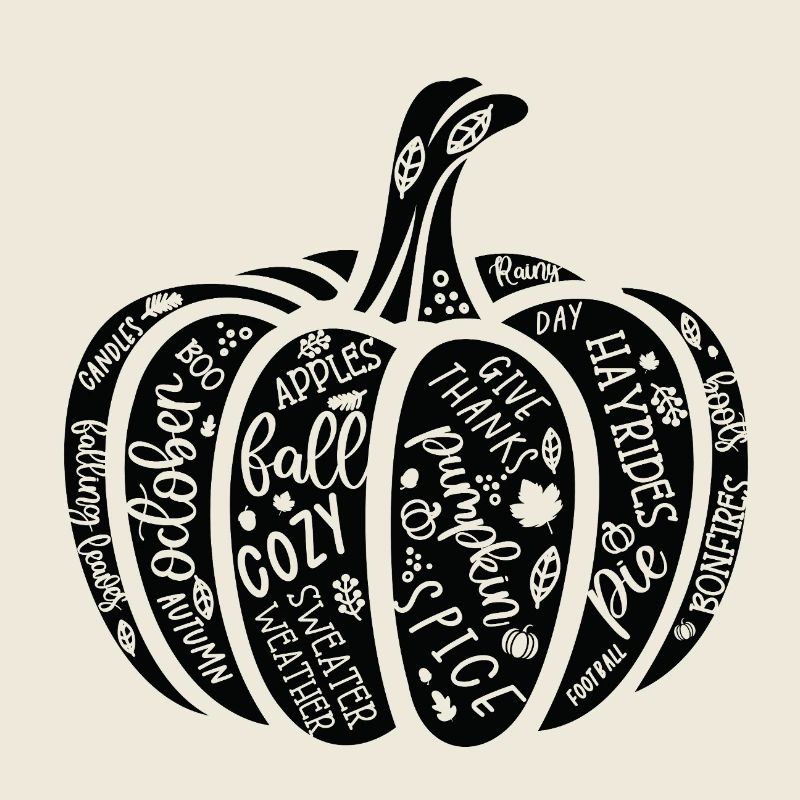 Autumn Pumpkin with Inspirational Words