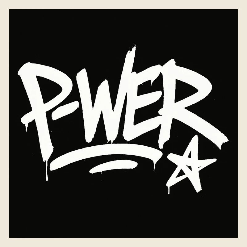 Graffiti-Stil Power-Text-Design