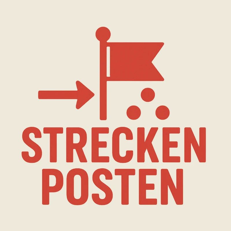 Balise avec drapeau et points