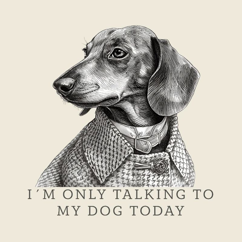 Je ne parle qu'à mon chien – Teckel rétro