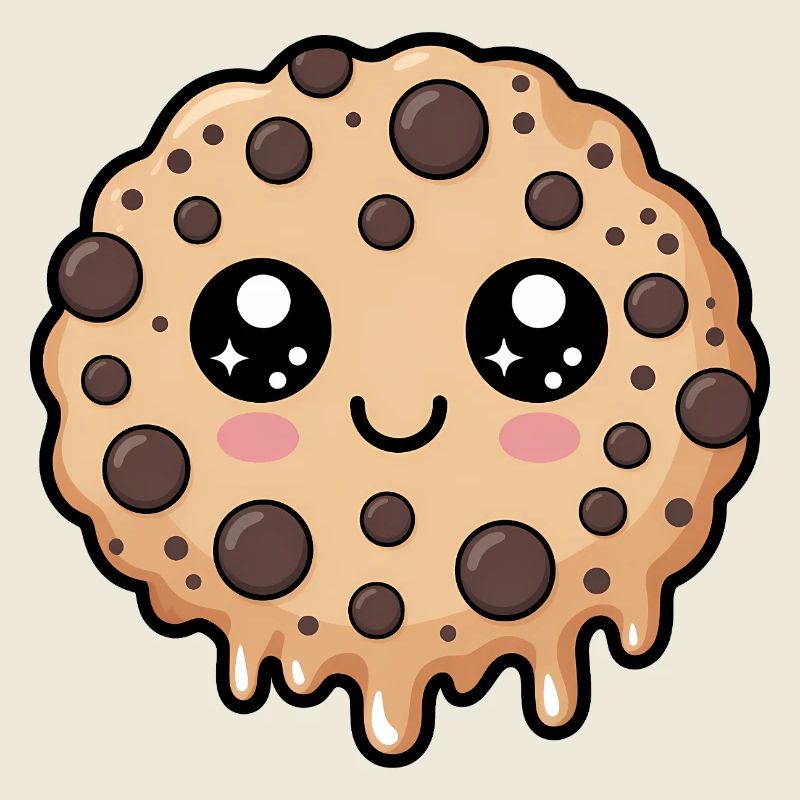 Kawaii Chocolate Chip Cookie