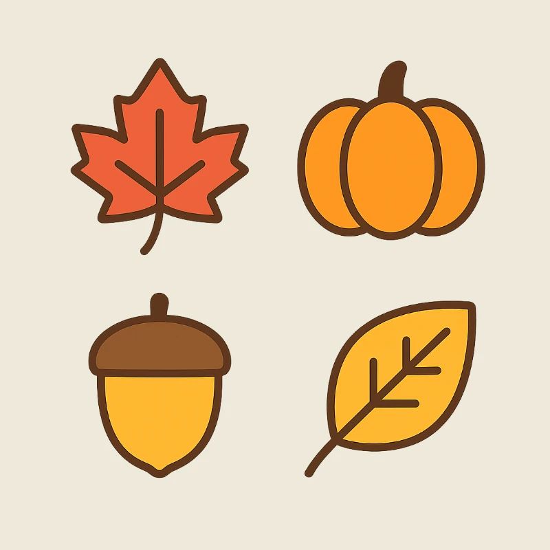Thème des feuilles d’automne et de la citrouille