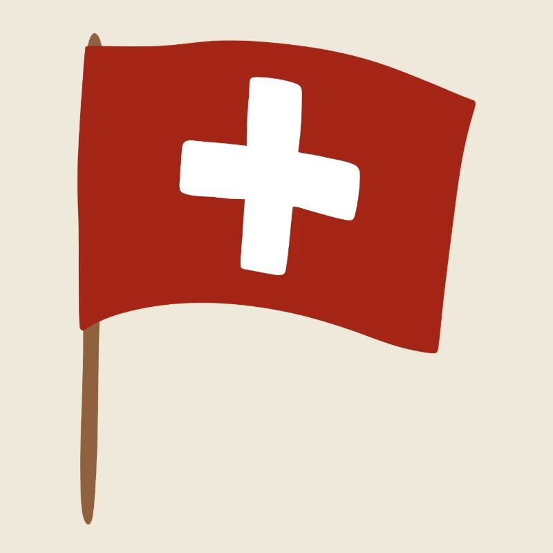 Conception du drapeau de la croix suisse pour l’habillement