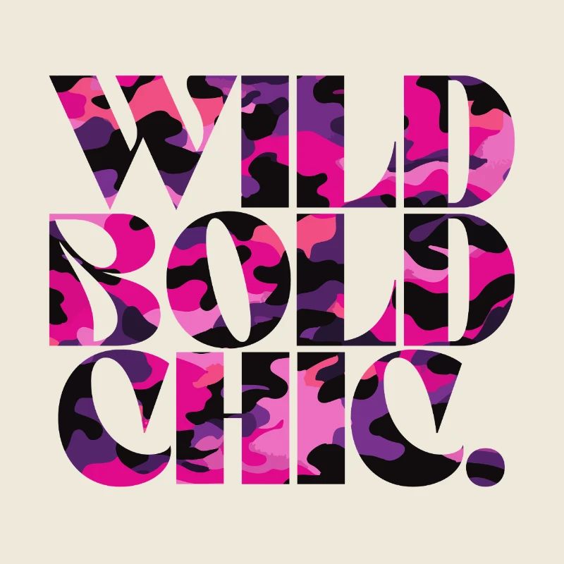 Wild Bold Chic Camo Muster Design