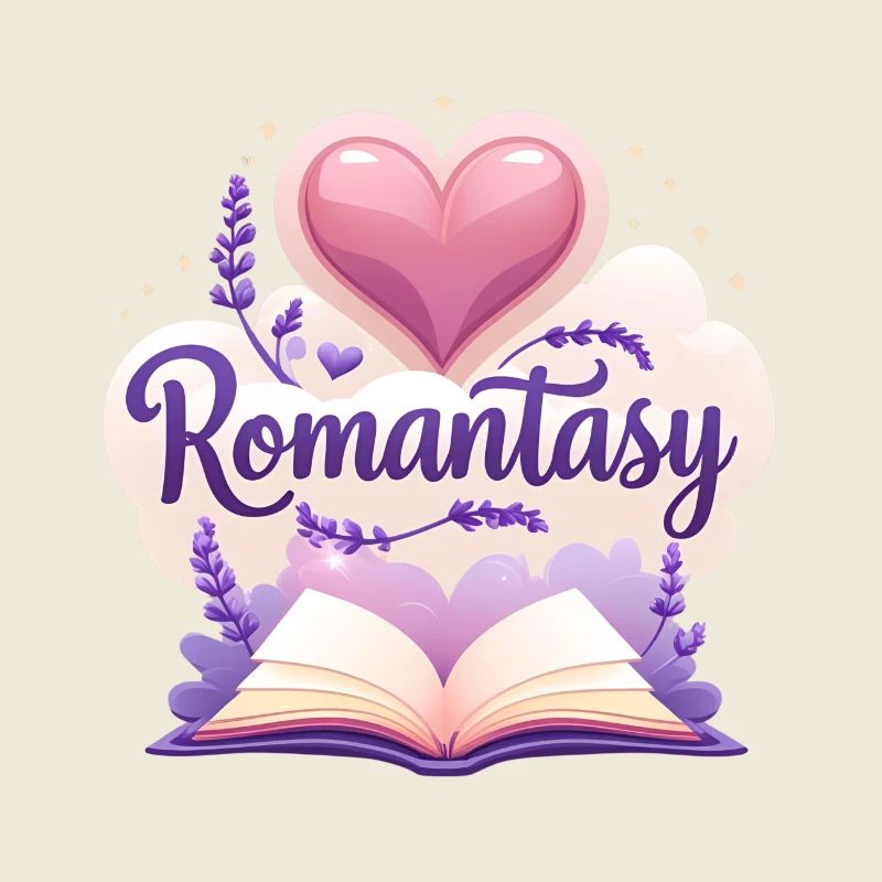 Romantasy Book with Lavender & Flowers Design