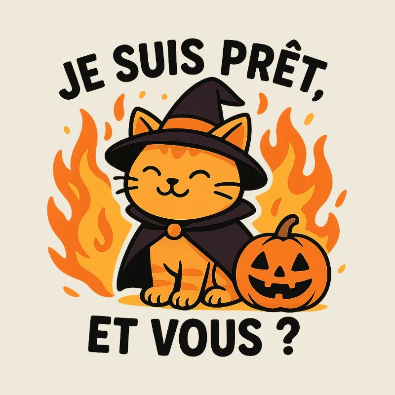 Halloween Wizard Cat Ready