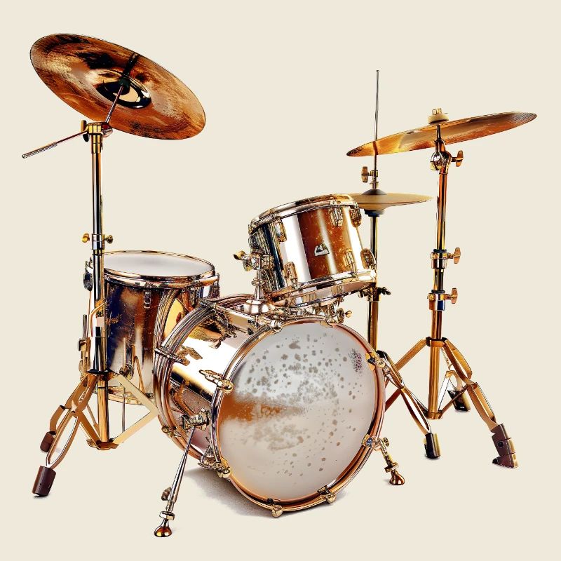 Drumset in the spotlight