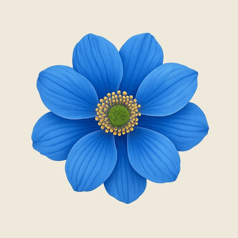 Cobalt Blue Flower Star Pattern