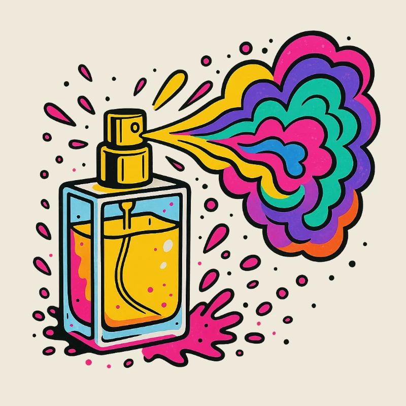 Explosion de couleurs de parfum néon