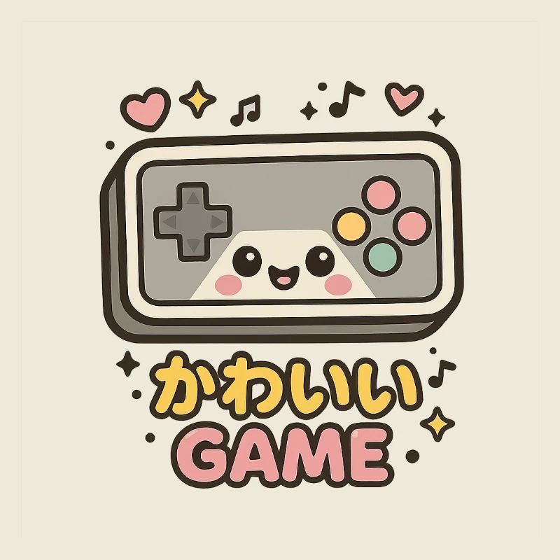 Kawaii Game Controller Illustration