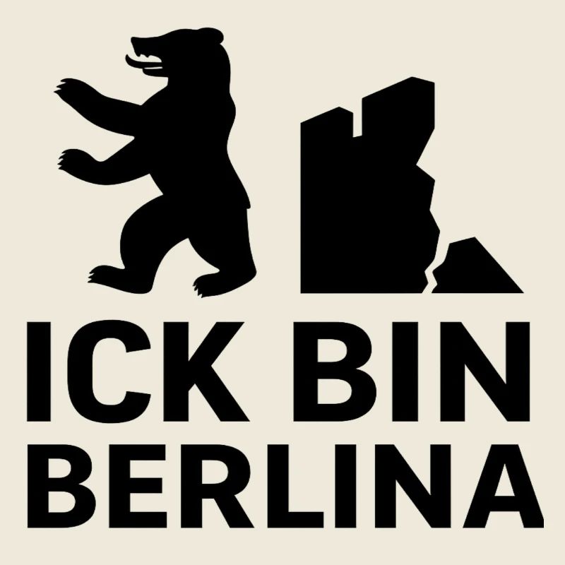 Ick bin Berlina | Berliner Bär & Mauer Spruch