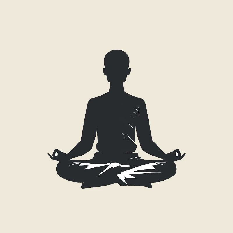 Méditation - Logo Cool Silhouette