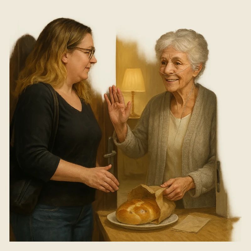 Scène de quartier conviviale