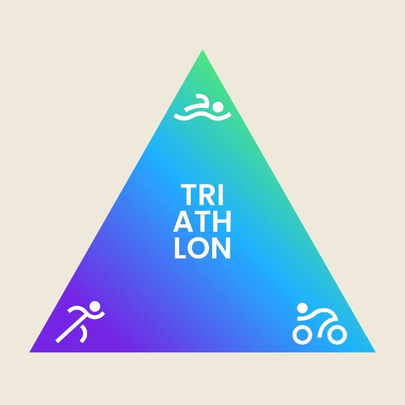 Triathlon Triangle Gradient Logo