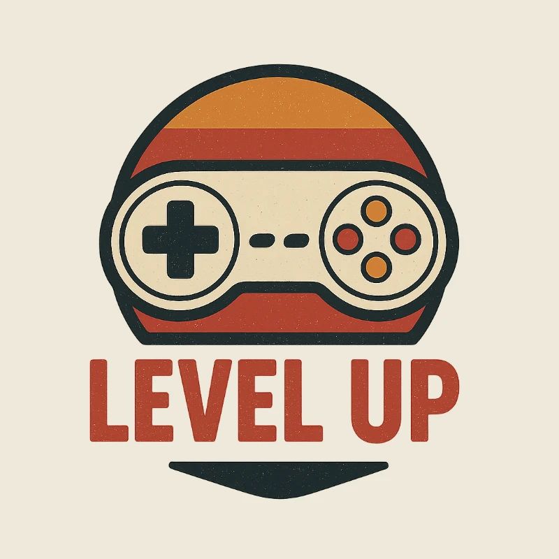 Level Up Retro Controller Graphics