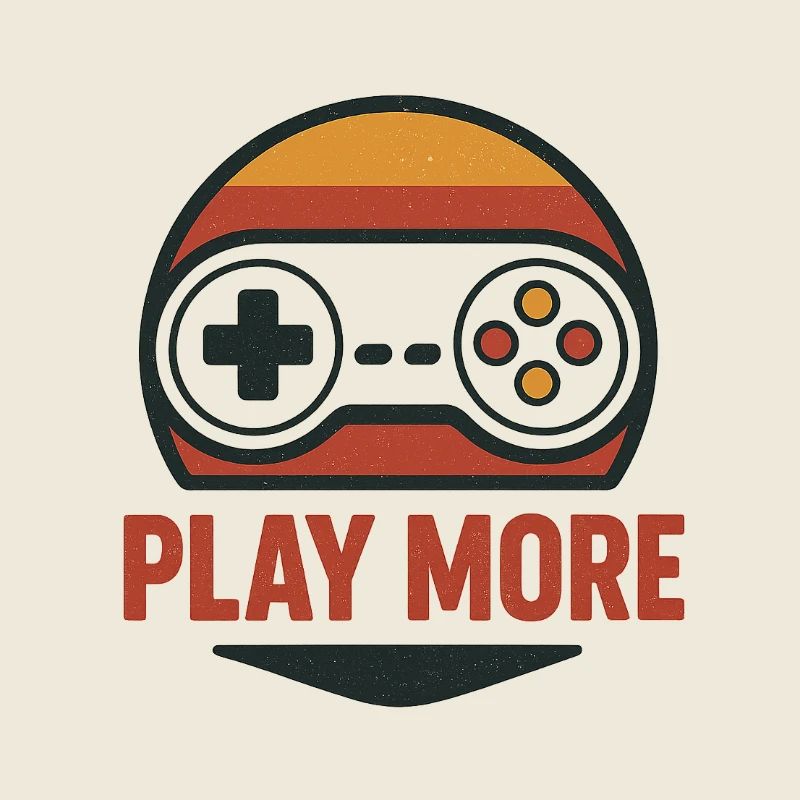 Retro Controller Motiv Play More
