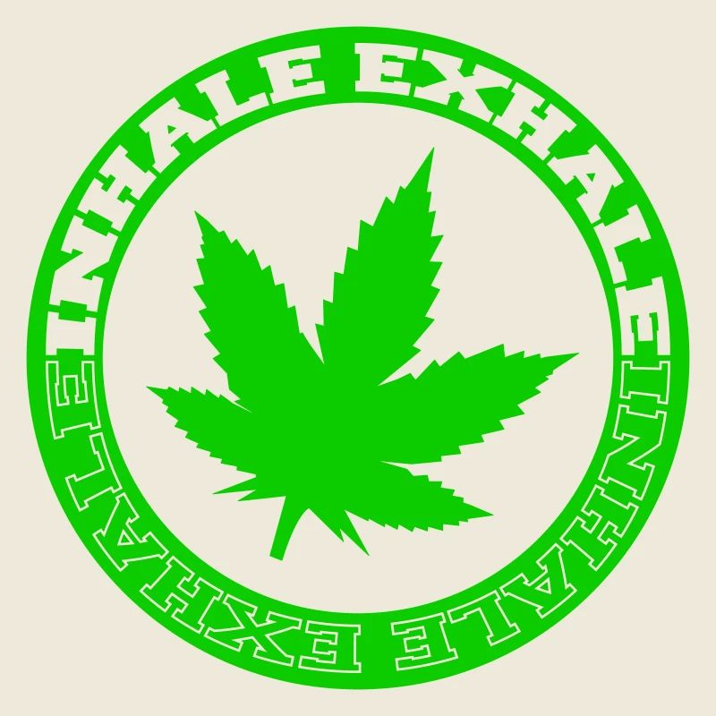 Hemp Leaf Circle Emblem