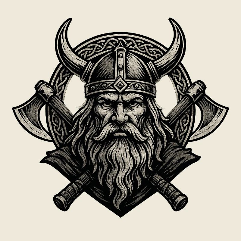 Viking with Axe Odin Thor Valhalla Warrior
