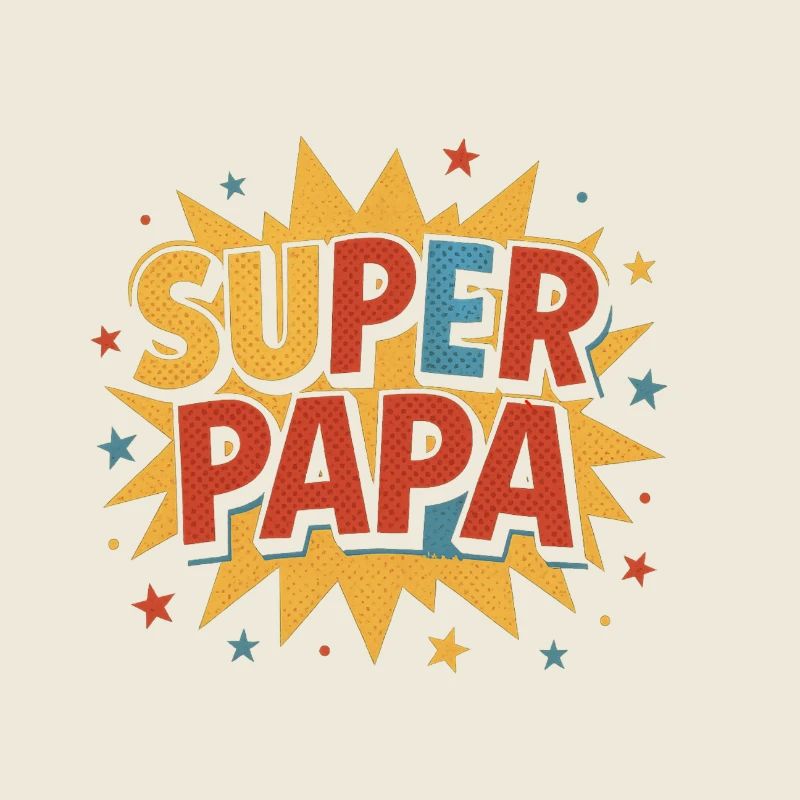 Super Papa Comic Burst Retro