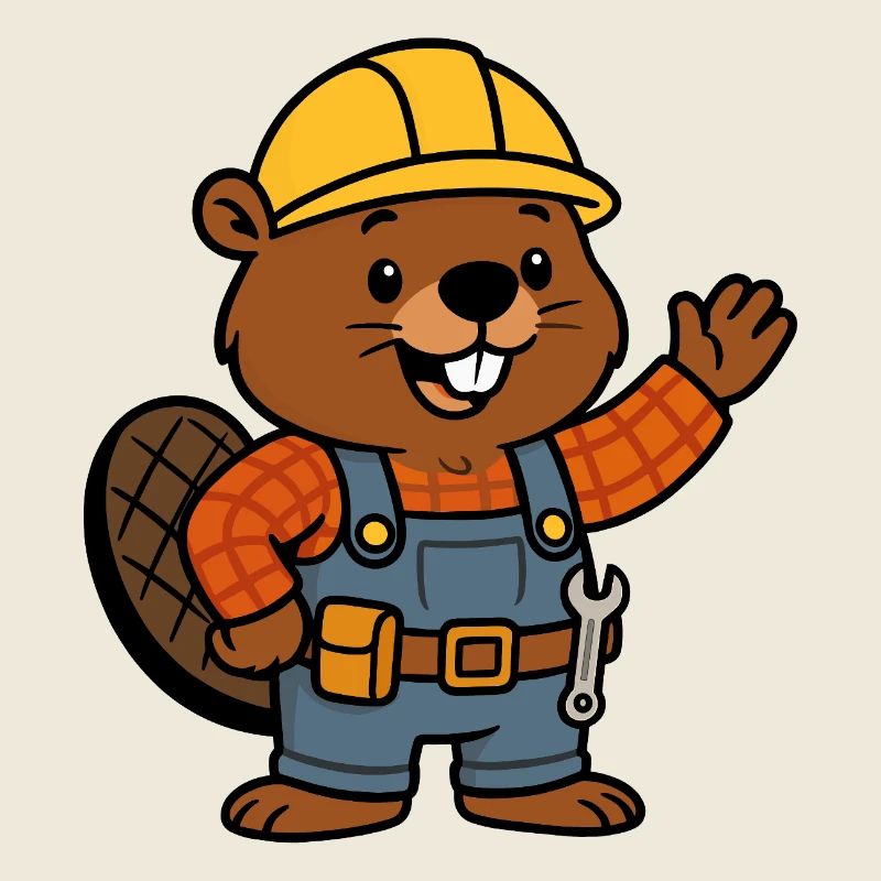 Beaver Construction Worker Bob Helm Hello Planbuilder