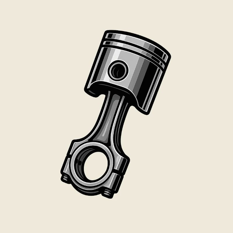 Piston industriel monochrome