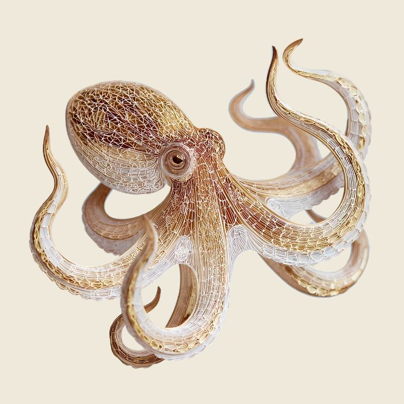 Oktopus Netzmuster – Maritimer Stil