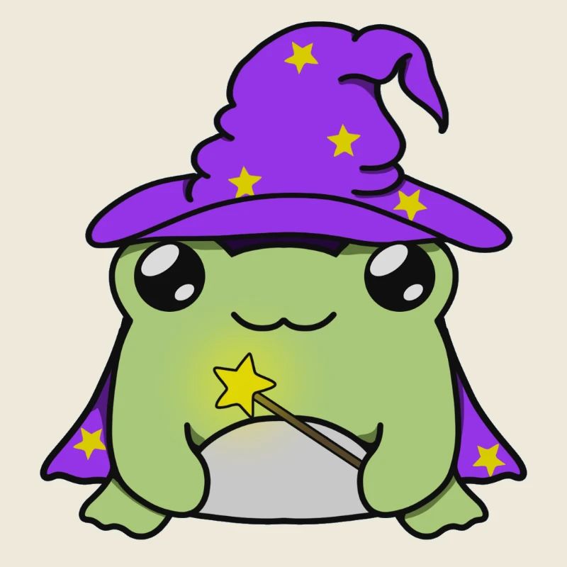 Wizard frog with hat