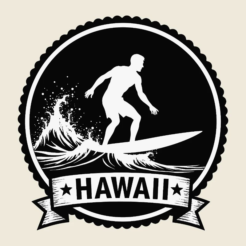 Insigne des vagues de surf d’Hawaï