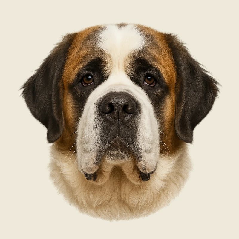 Saint Bernard Head Portrait Print