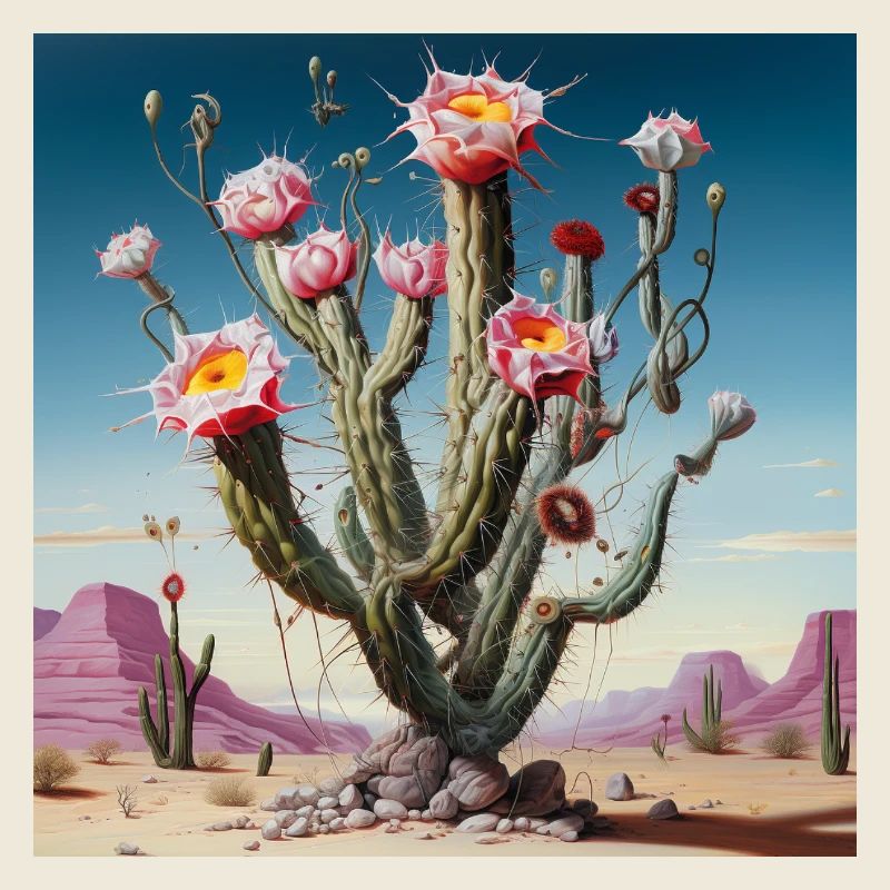 Desert Cactus Blossom Rush