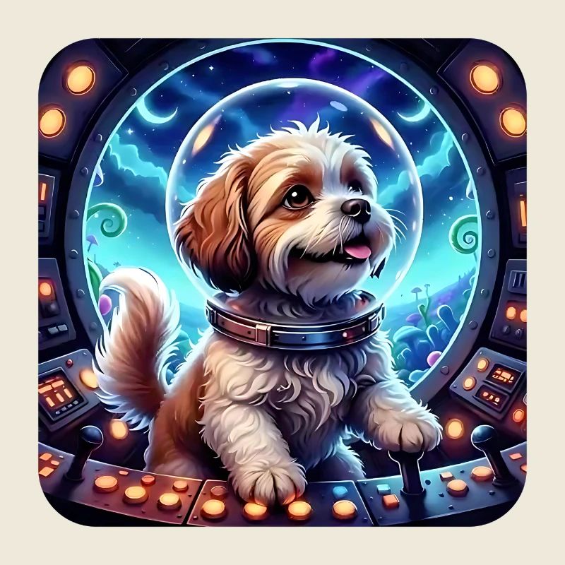 Petit Cosmique dans la capsule spatiale