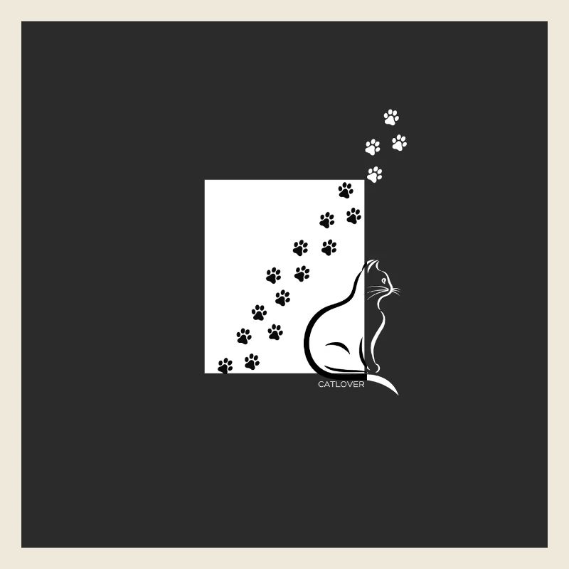 Paw Path Cat Silhouette