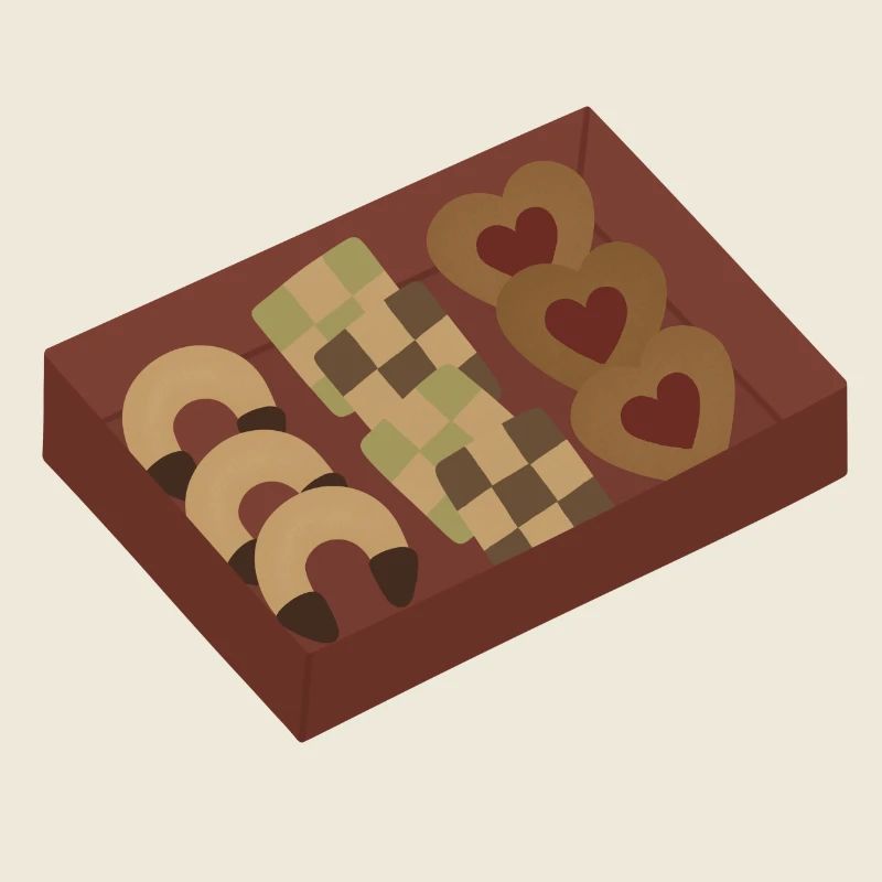 Biscuits de Noël dans une boîte