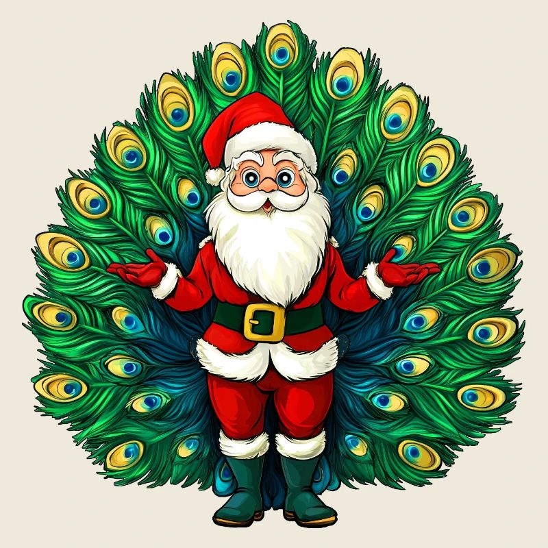 Weihnachtsmann Vogelstrauss