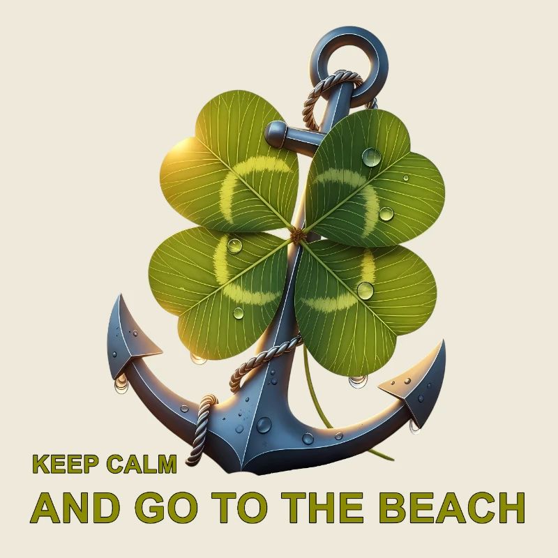 Devise de la plage Shamrock Anchor