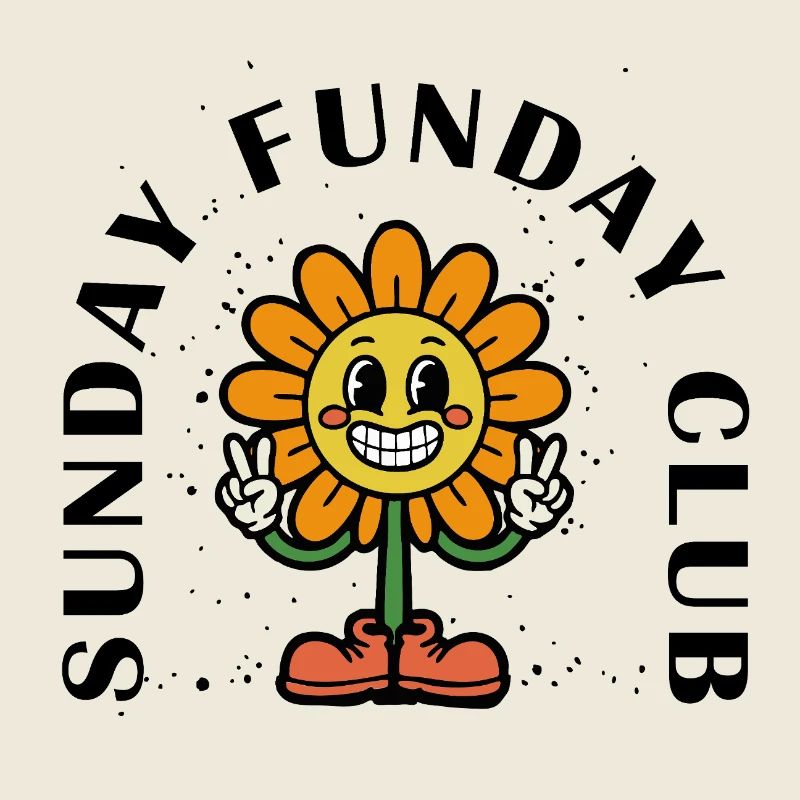 Sunday Funday Club – Retro Comic Trend Spruch