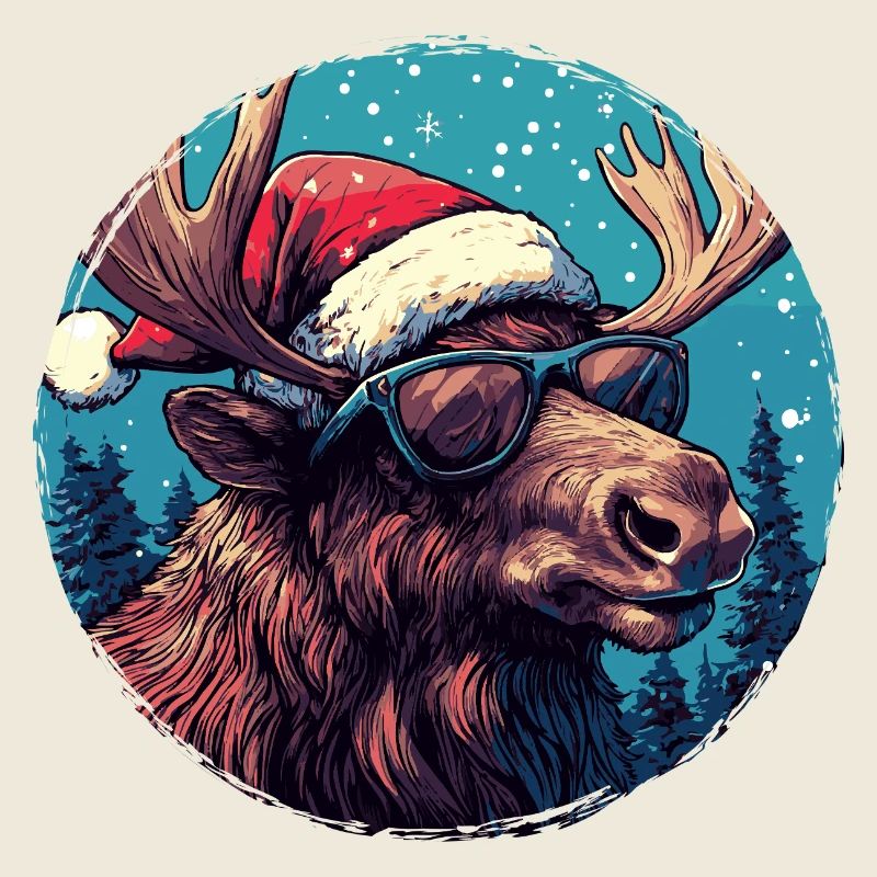 Reindeer with sunglasses