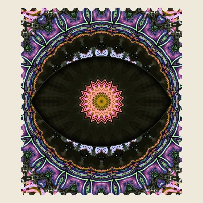 Kaleidoscope Mandala Neon Pattern