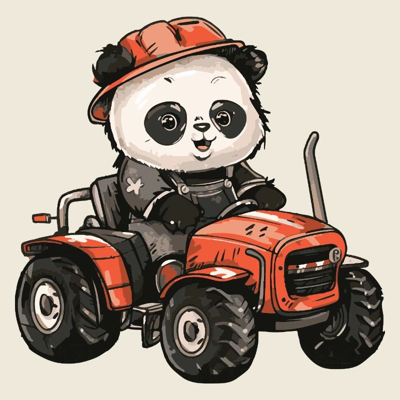 Panda Tractor Farmer