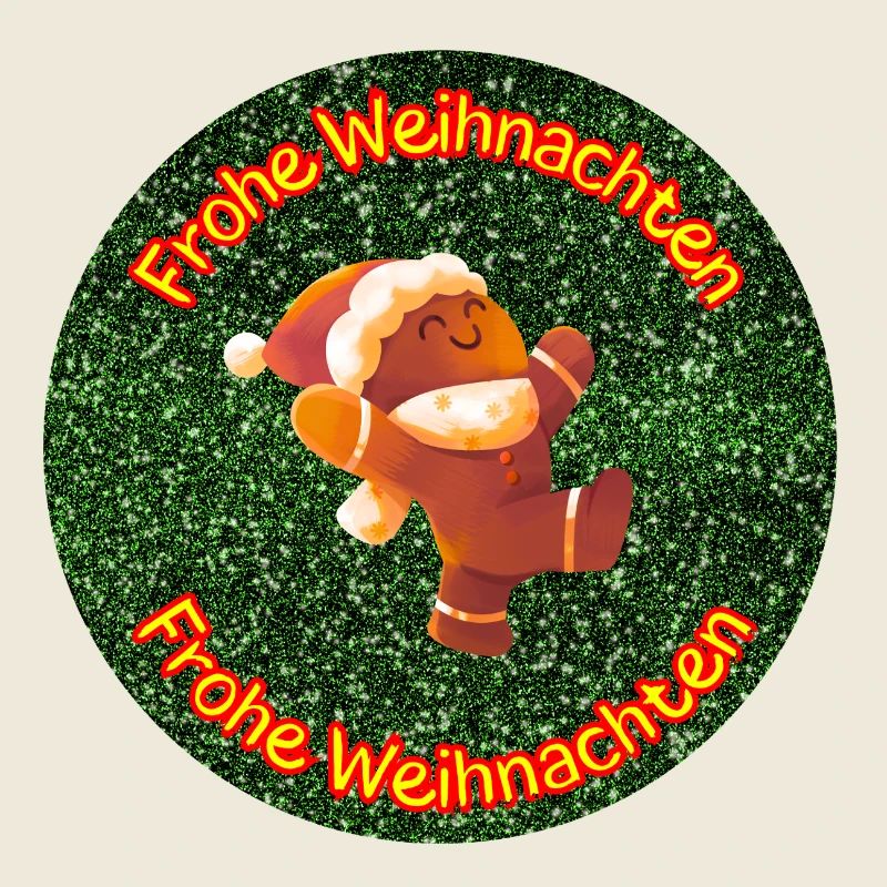 Gingerbread man wishes a Merry Christmas