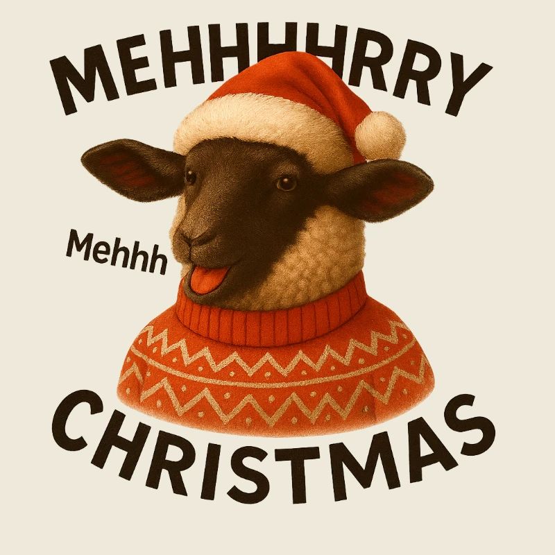 Meh Weihnachts-Schaf-Pullover